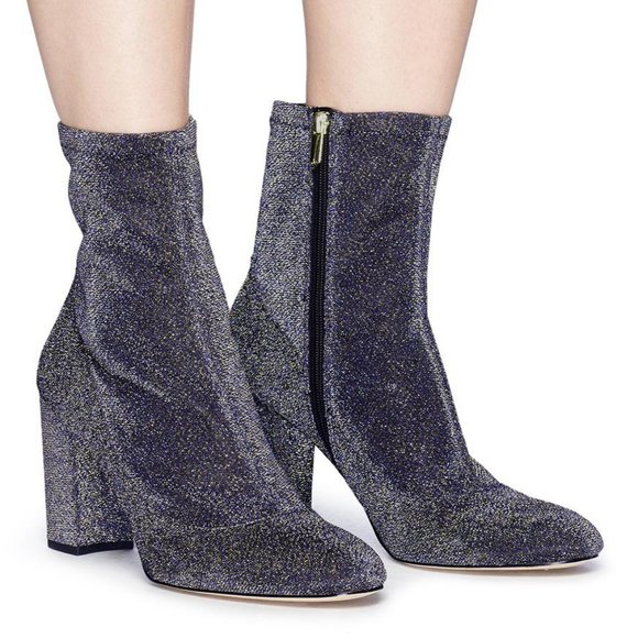 Sam Edelman Calexa Glitter Sock Bootie Size 6.5 - Picture 2 of 10